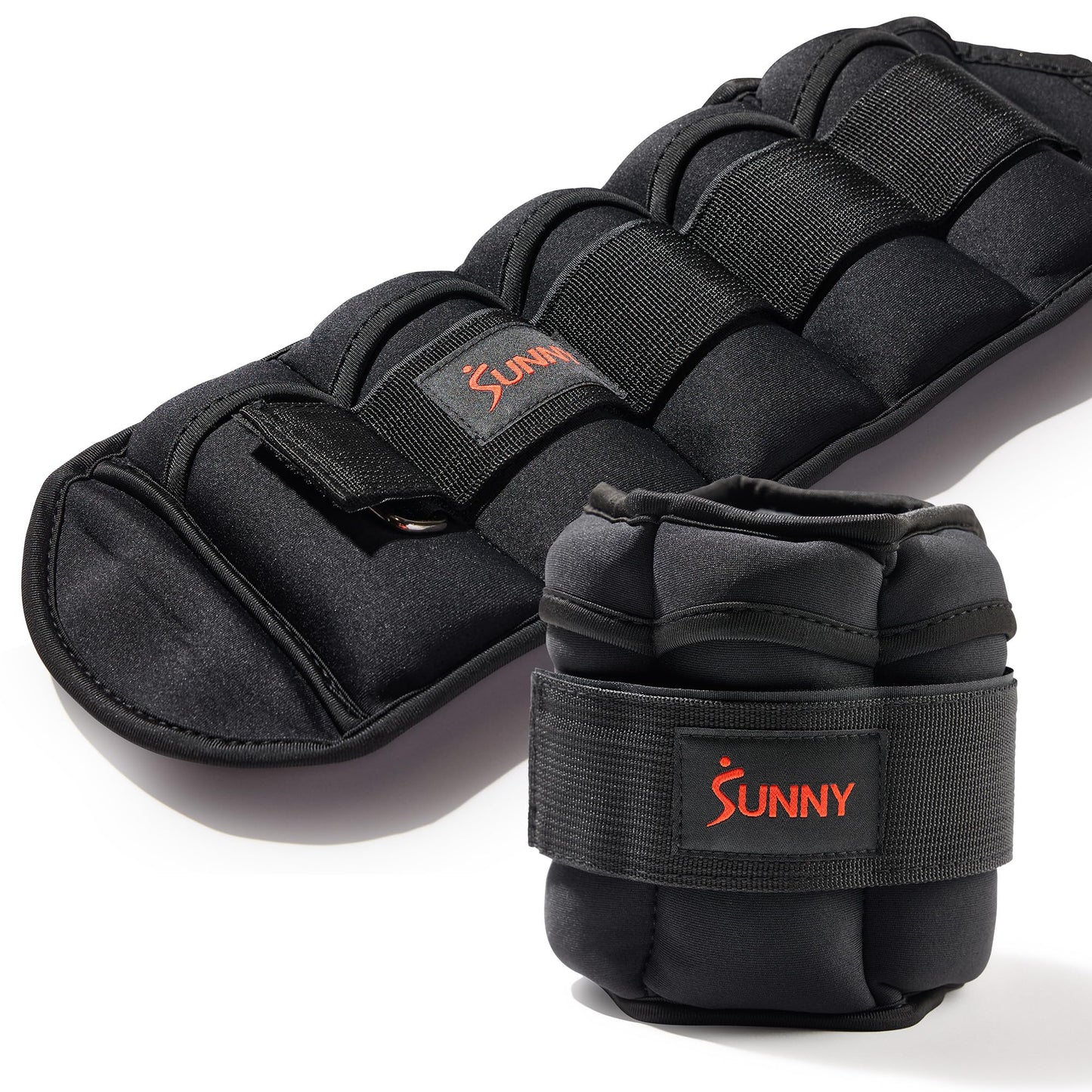 Sunny Health & Fitness Ankle Weights for Women, Men & Kids – Adjustable 1–5 lb Pair | Wrist, Arm & Leg Weights for Walking, Pilates, Yoga & Cardio