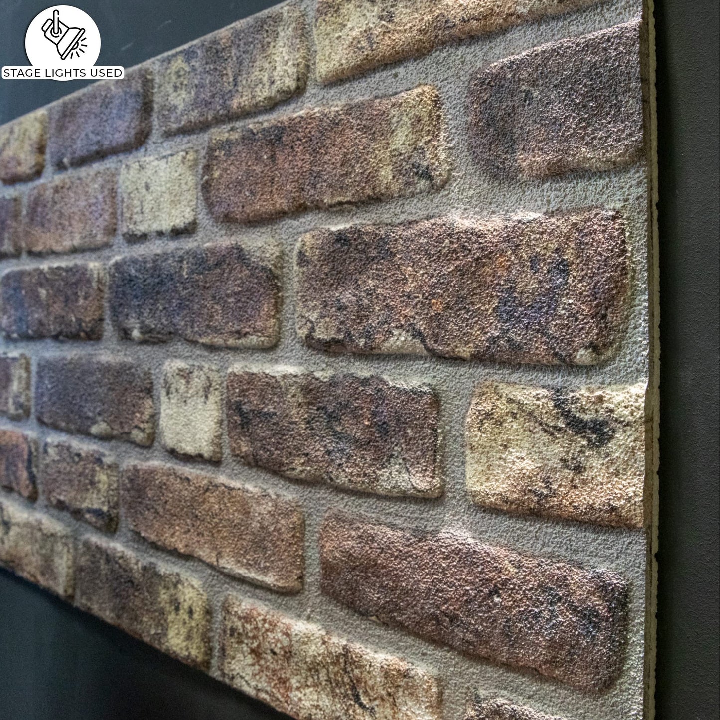 Dundee Deco 3D Wall Panels Faux Brick - Cladding, Grey Brown Stone Look Wall Paneling, Styrofoam Facing for Living Room, Kitchen, Bathroom, Balcony, Bedroom, Set of 10, Covers 53 sq ft