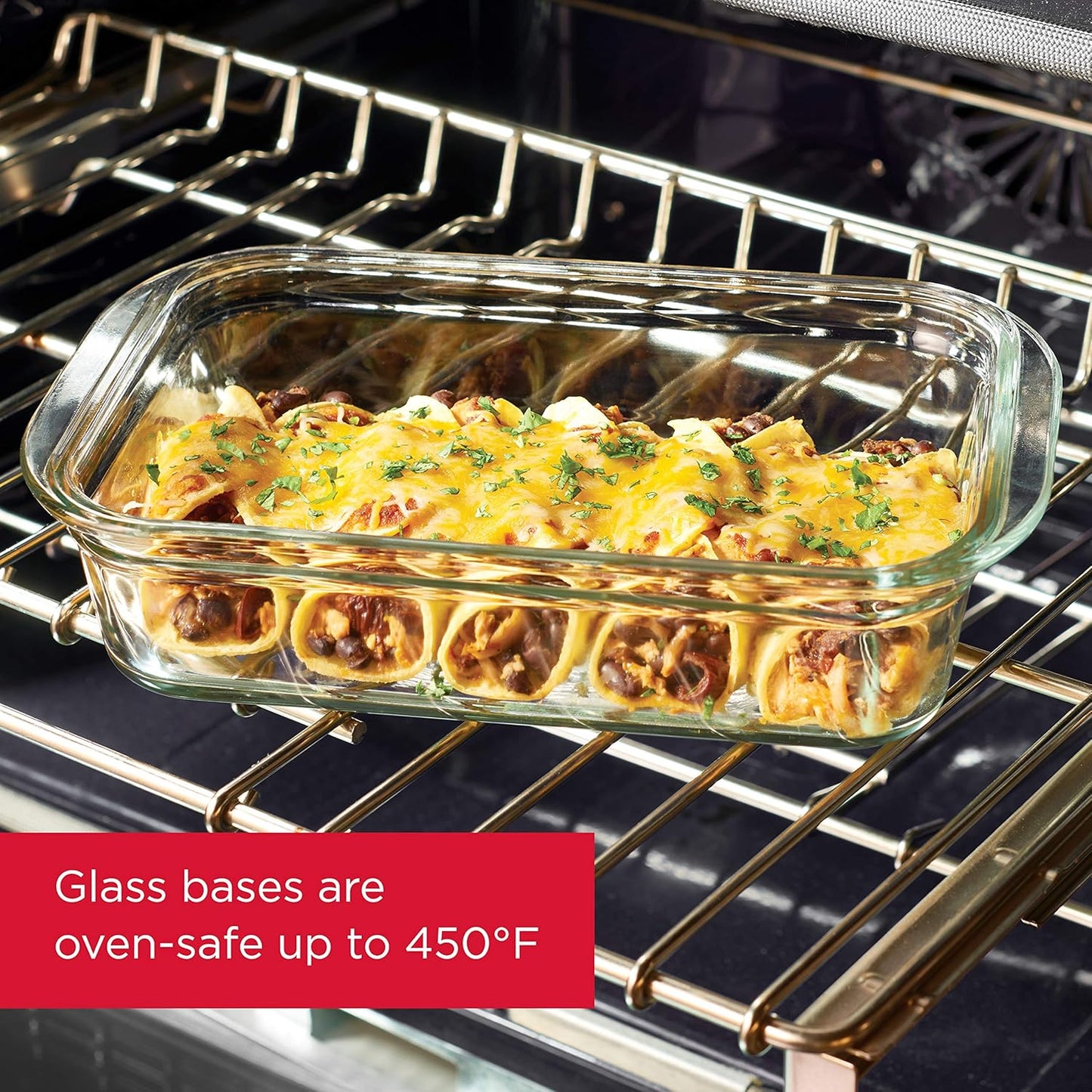 Rubbermaid Brilliance Glass Storage Containers - Set of 4 Medium 4.7-Cup Clear Food Containers with Lids