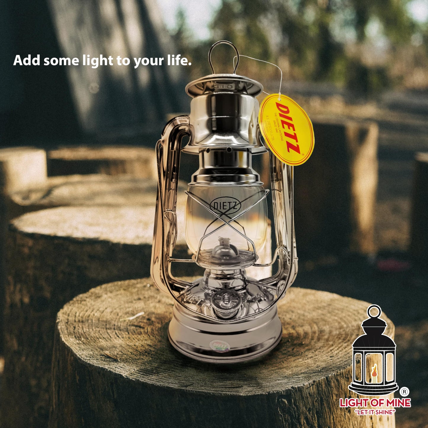 LIGHT OF MINE Dietz #76 Nickel Oil Lantern with Replacement Wick Strips, Multicolor