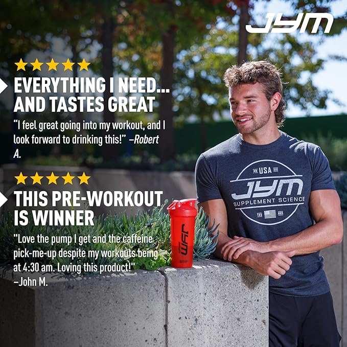 JYM Supplement Science Pre JYM Pineapple Strawberry Pre Workout Powder for Men & Women, BCAAs, Nootropics, Creatine HCI, Citrulline, Beta-Alanine, Betaine, Taurine, Huperzine, 30 Servings