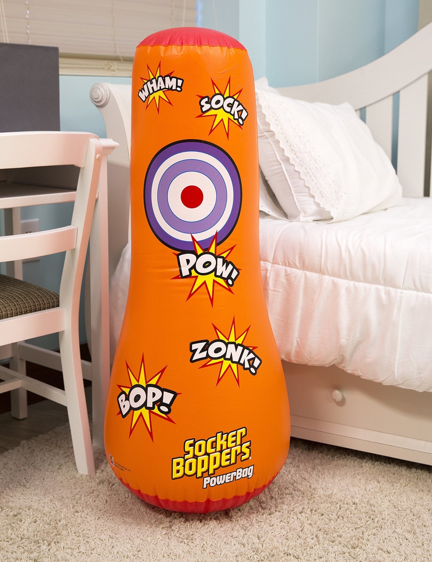 Socker Bopper Power Bag Standing Inflatable Punching Bag for Kids, Box, Bop, Punch, Great Tool for Agility-Balance-Coordination-Athletic Development, in or Outdoor Active Play