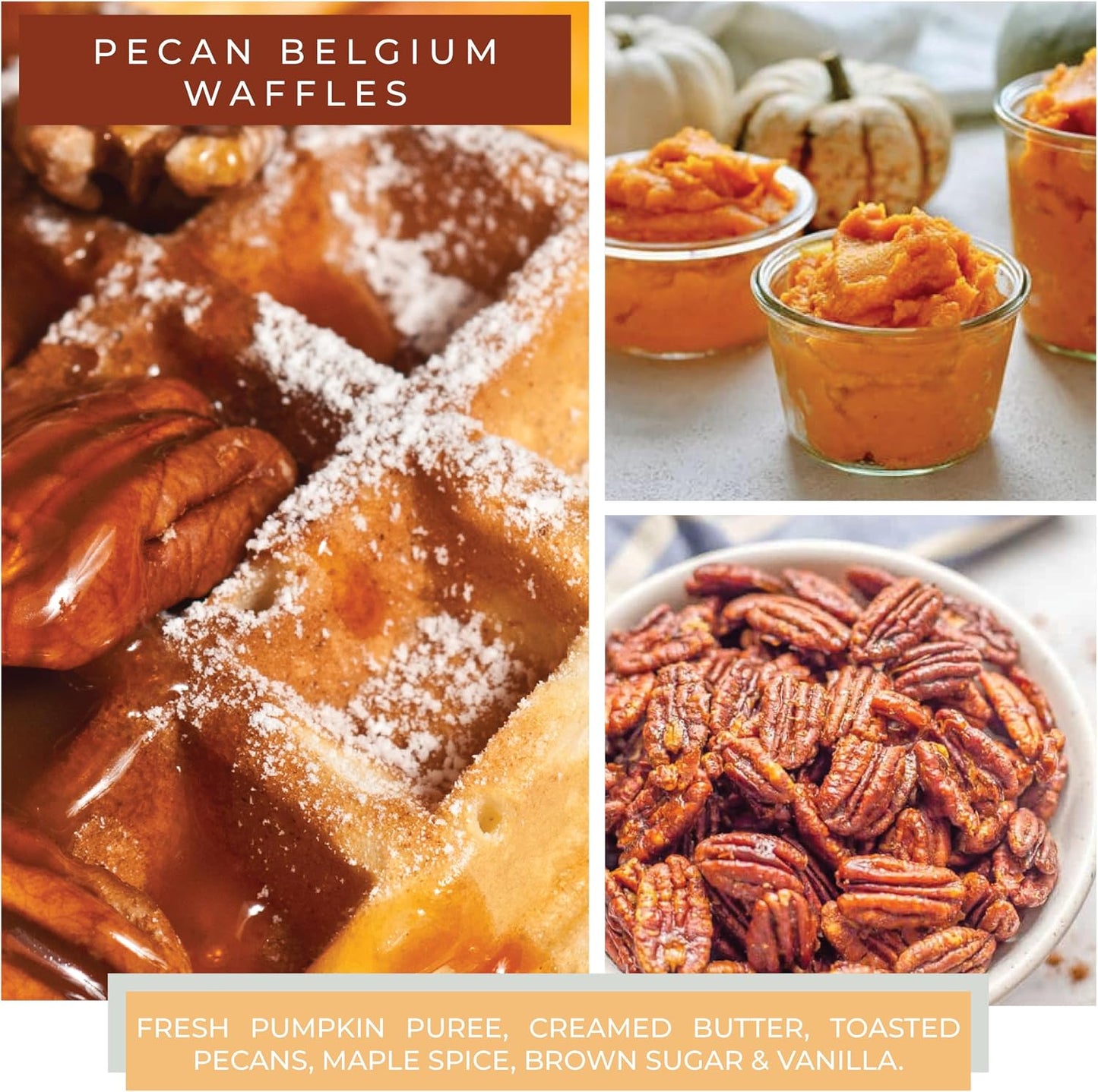 6oz 35 A Cheerful Giver - Pecan Belgium Waffles - Small Scented Candle Jar with Lid - Cheerful Candle - Hours of Burn