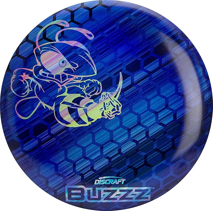 Discraft Full Foil Honeycomb Buzzz – Rainbow & Blue | Midrange | ESP | Supercolor | 170 – 177+ Grams