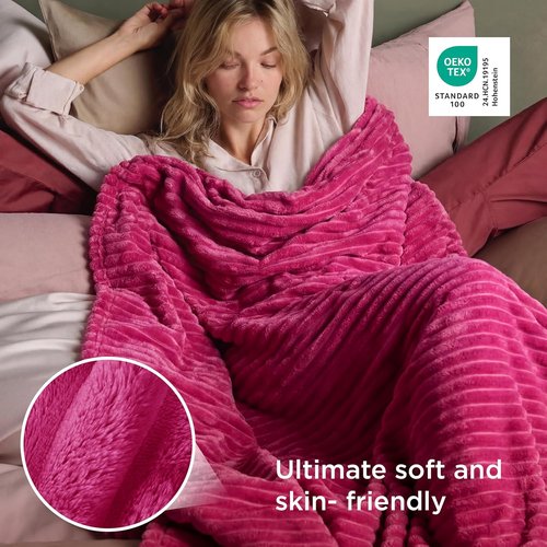 Bedsure GentleSoft Hot Pink Full Blanket - Cozy, Soft Throw for Women & Girls | 84x90 Inches