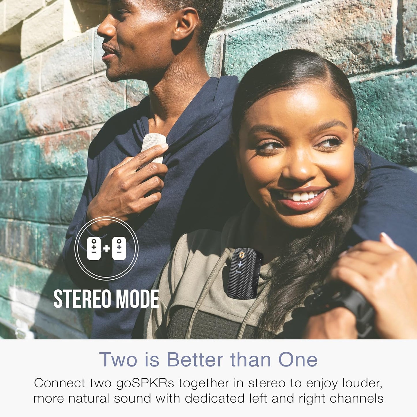 MEE audio IPX5 2 goSPKR Small Wearable Clip-on Bluetooth Speaker with Water Resistance, Built-in Speakerphone