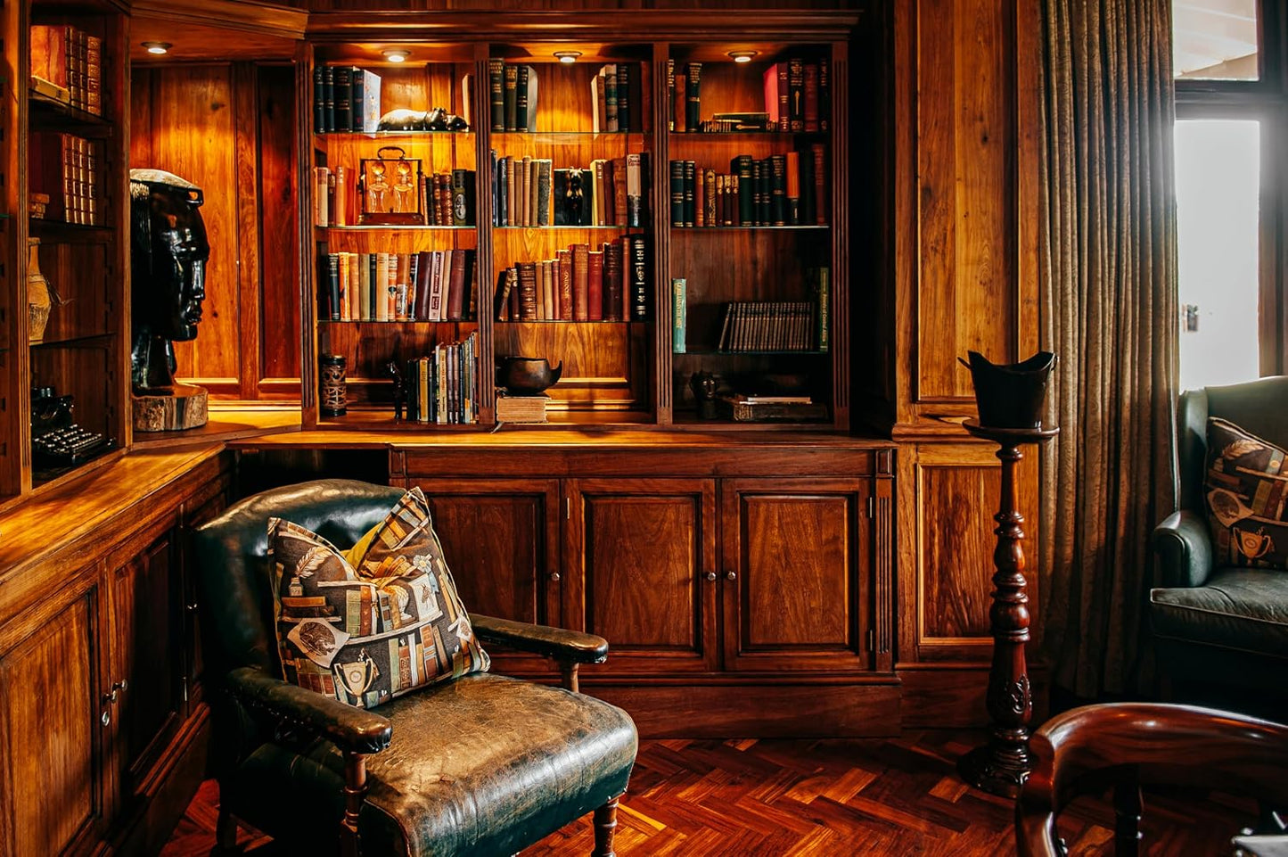 CHNYWORK 5ftx3ft Vintage Luxury Library Bookshelf Backdrop Antique Books Wooden Shelves Reading Room Interior