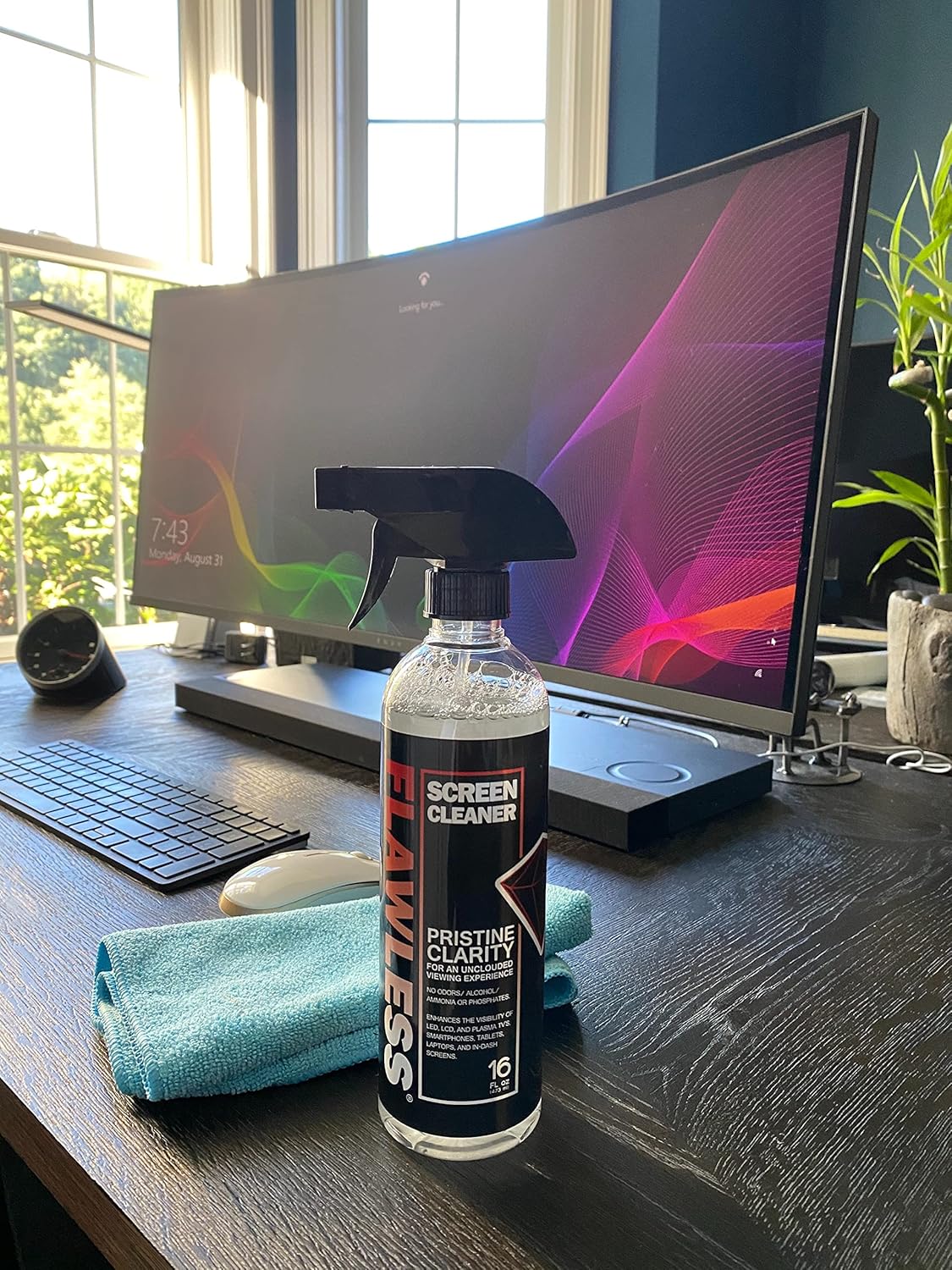 Flawless Screen Cleaner Spray with Microfiber Cleaning Cloth for LCD, LED Displays on Computer, TV, iPad, Tablet