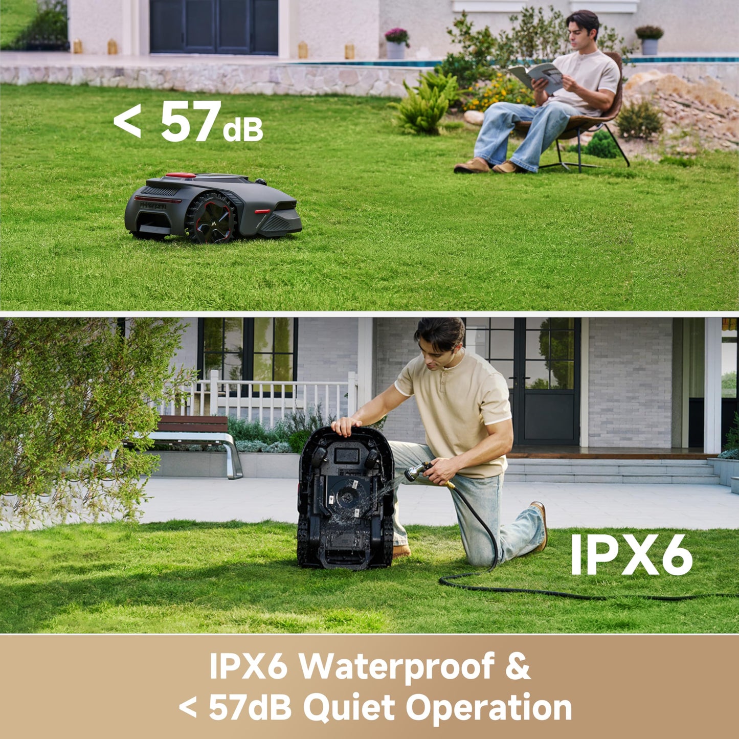 MOVA LiDAX Ultra 1000 Robot Lawn Mower Wire Free for 1/4 Acre, RTK-Free+360° 3D LiDAR+AI Vision Auto Mapping, Zero-Edge Cutting, Cutting Height 1.2"-3.9", 45% Slope, Up to 150 Managed Zones Dual Maps