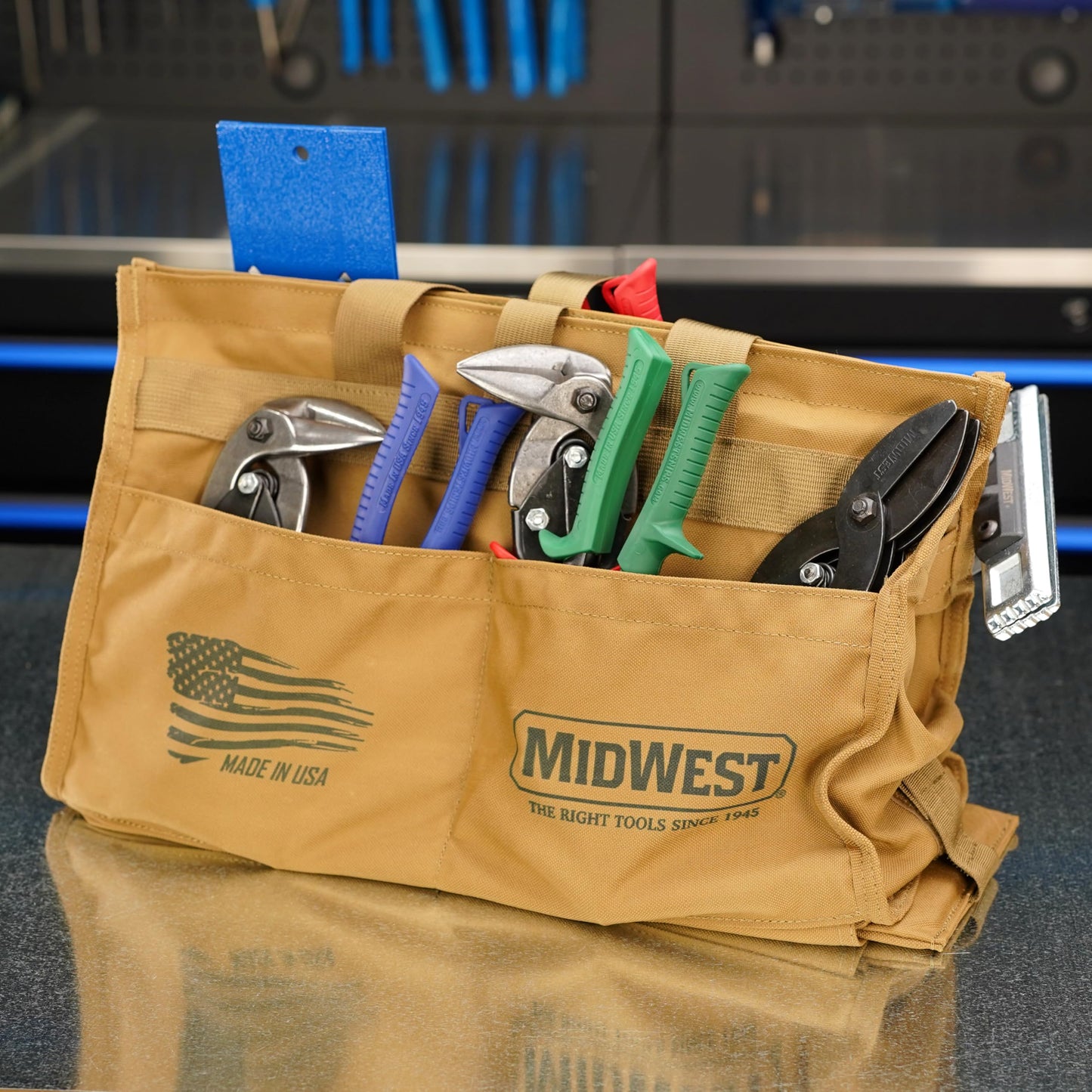 Midwest HVAC Preferred Tool Kit - 5 Piece Set Includes Aviation Snips & More, Made in the USA - MWT-HVACKIT01