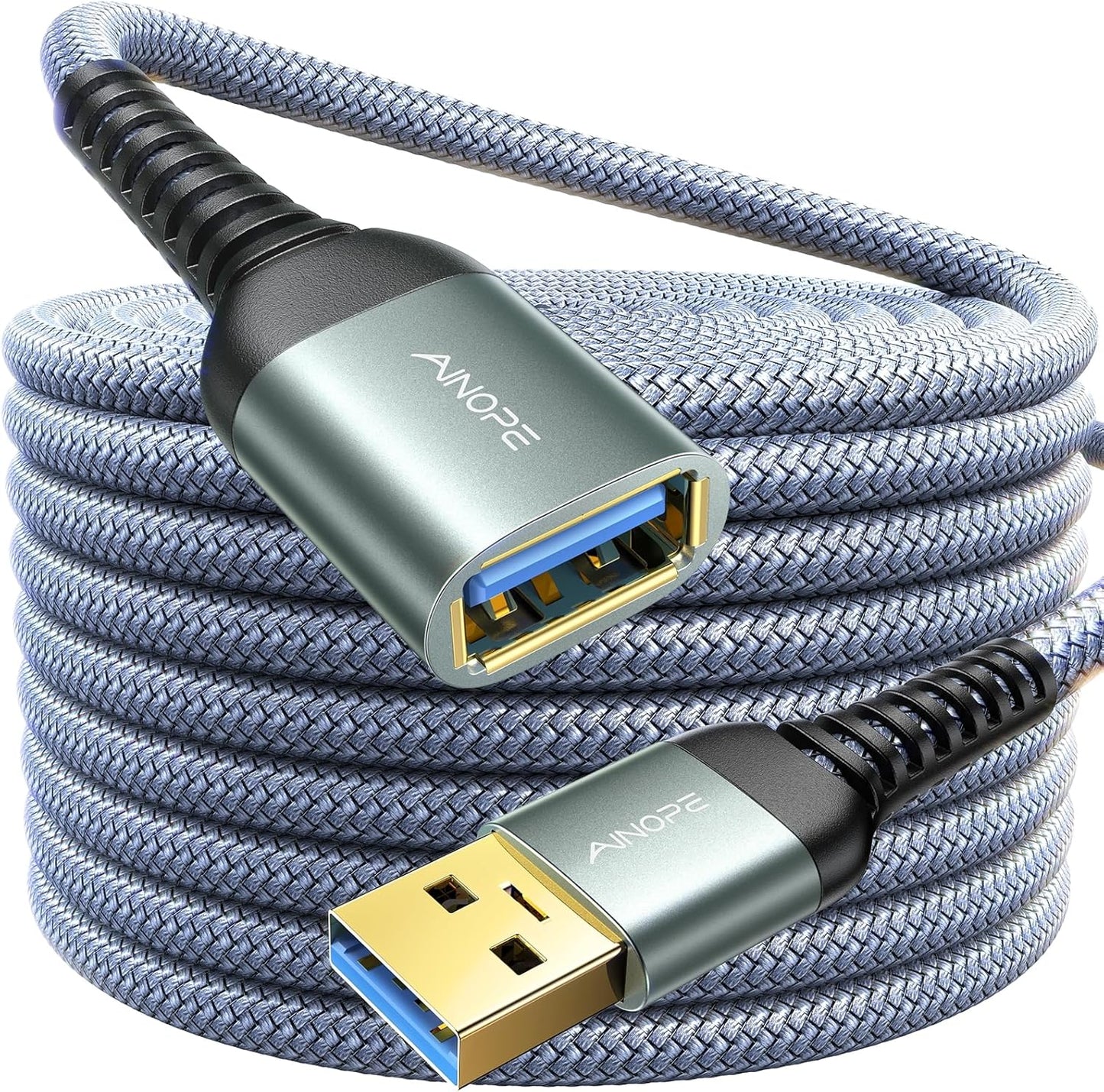 3.0 Drive,Printer,20FT,Grey AINOPE USB Extension Cable,USB Extender,USB Extension Cable, Male to Female Cord High Data