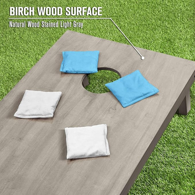 GoSports 4 ft x 2 ft Regulation Size Wooden Cornhole Boards Set - Includes Carrying Case and Bean Bags (Choose Your Colors) Over 100 Color Combinations