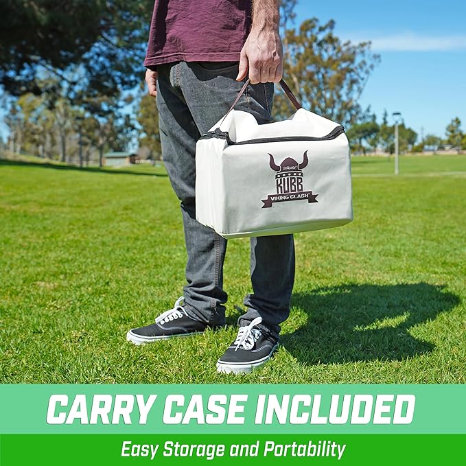 GoSports Kubb Yard Game Set - Choose Regulation or Backyard - Kuub Viking Chess Outdoor Game
