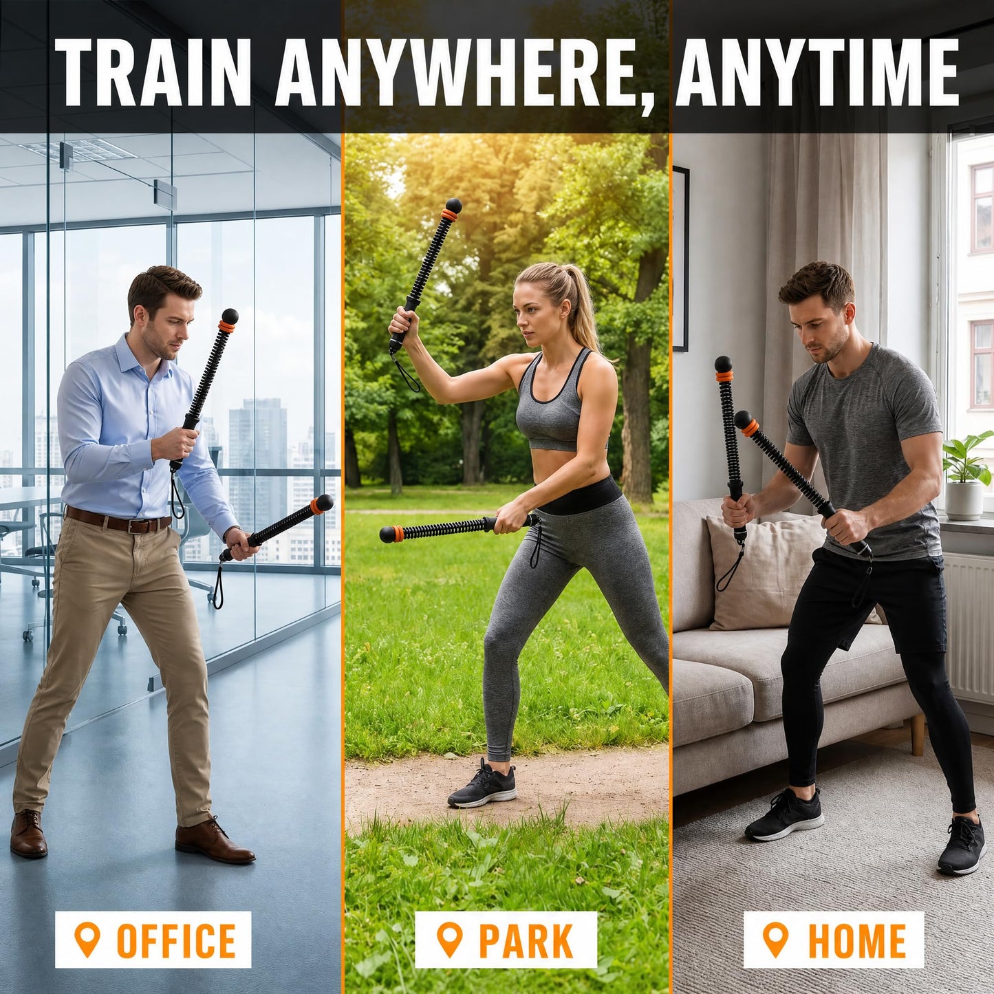 Ropeless Battle Ropes 2-Pack, Cordless Weighted Battle Rope with Adjustable Resistance, Portable Home Gym Workout Equipment for HIIT & Strength Training, Men & Women