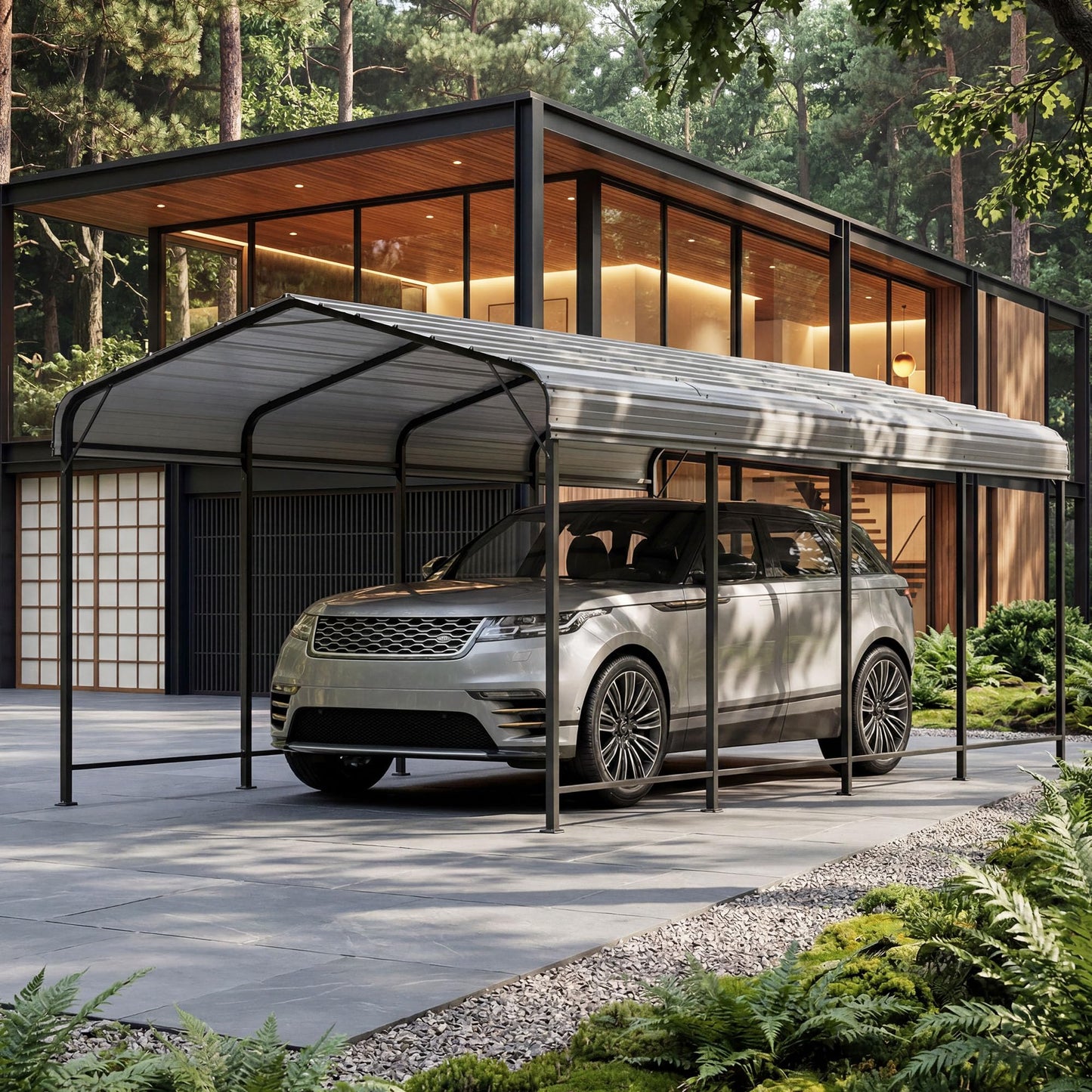 COSIEST 10x20 FT Heavy Duty Metal Carport, Galvanized Steel Roof All Weather Garage Canopy, Waterproof, Windproof, Outdoor Car Shelter for Car, Truck, Boats