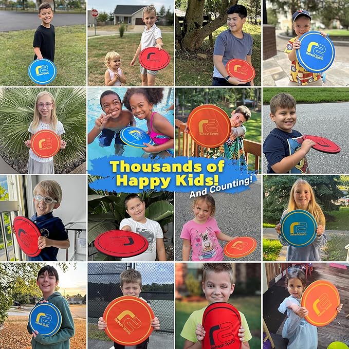 Soft Flying Disc for Kids: Beach Soft Disc - Durable Design Floats On Water - Beach Toys, Pool Toys & Game for Adults Outdoor Fun Camping Games - Boy Gifts & Girls Ages 5 6 7 8 9 10 11 12 13 +