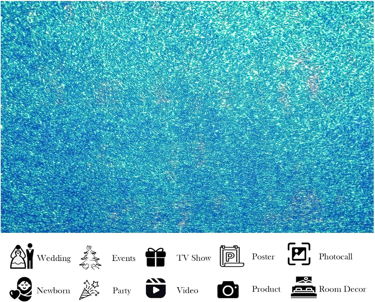 LidyMini 6x4ft Fabric Sparkling Blue Water Backdrop Glistening Ripple Texture Background Minimalist Nature Shooting