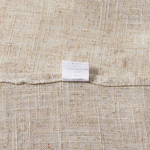 Fennco Styles Handmade Hemstitch Design Natural Tablecloth. One Piece (72" Square)
