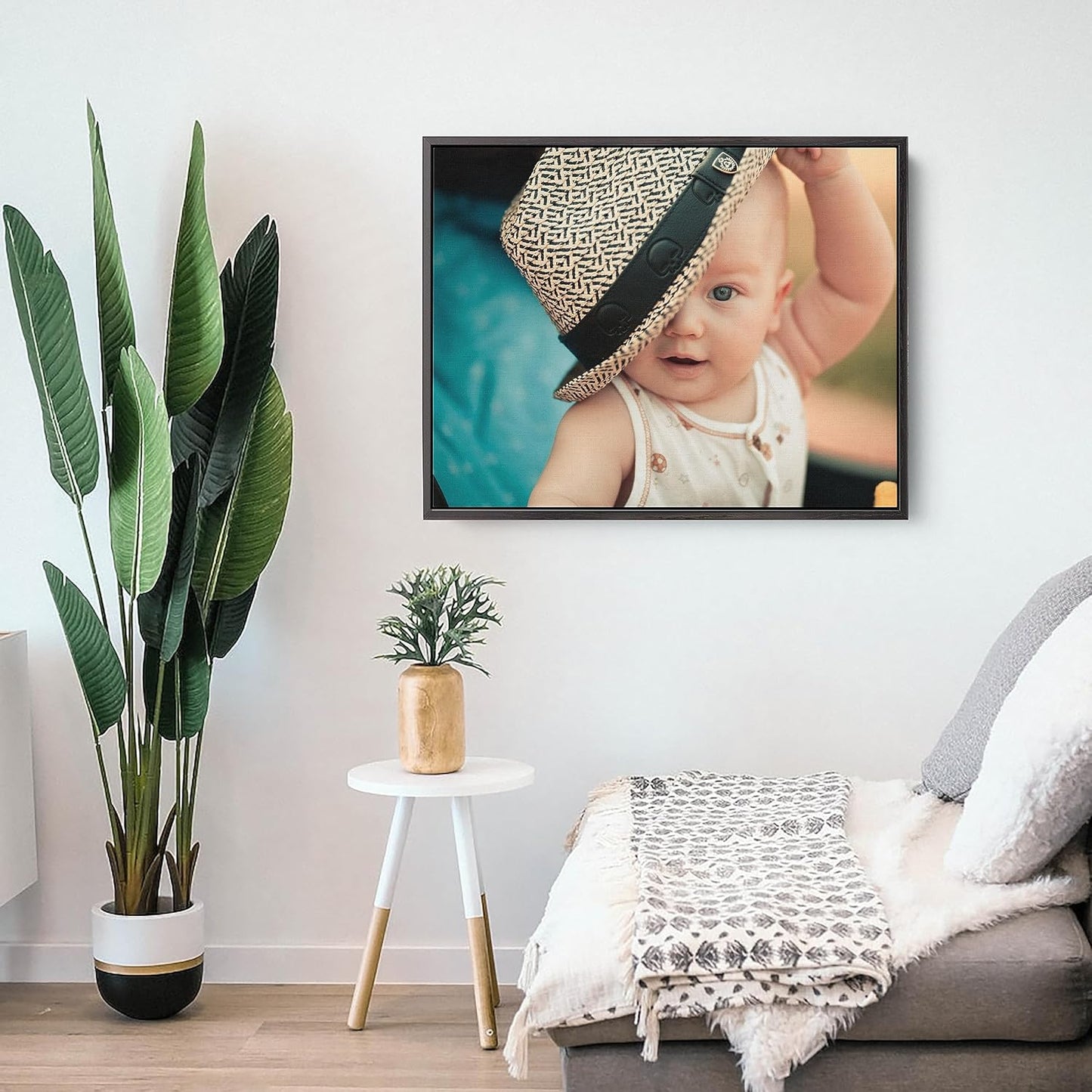 P&L ART. Personalized Custom Canvas Prints: Photo On Canvas Transform Your Photos into Stunning Framed Wall Art Digitally Printed Photo To Canvas Ideal for Home Decor Gifts Keepsakes Black 20X24