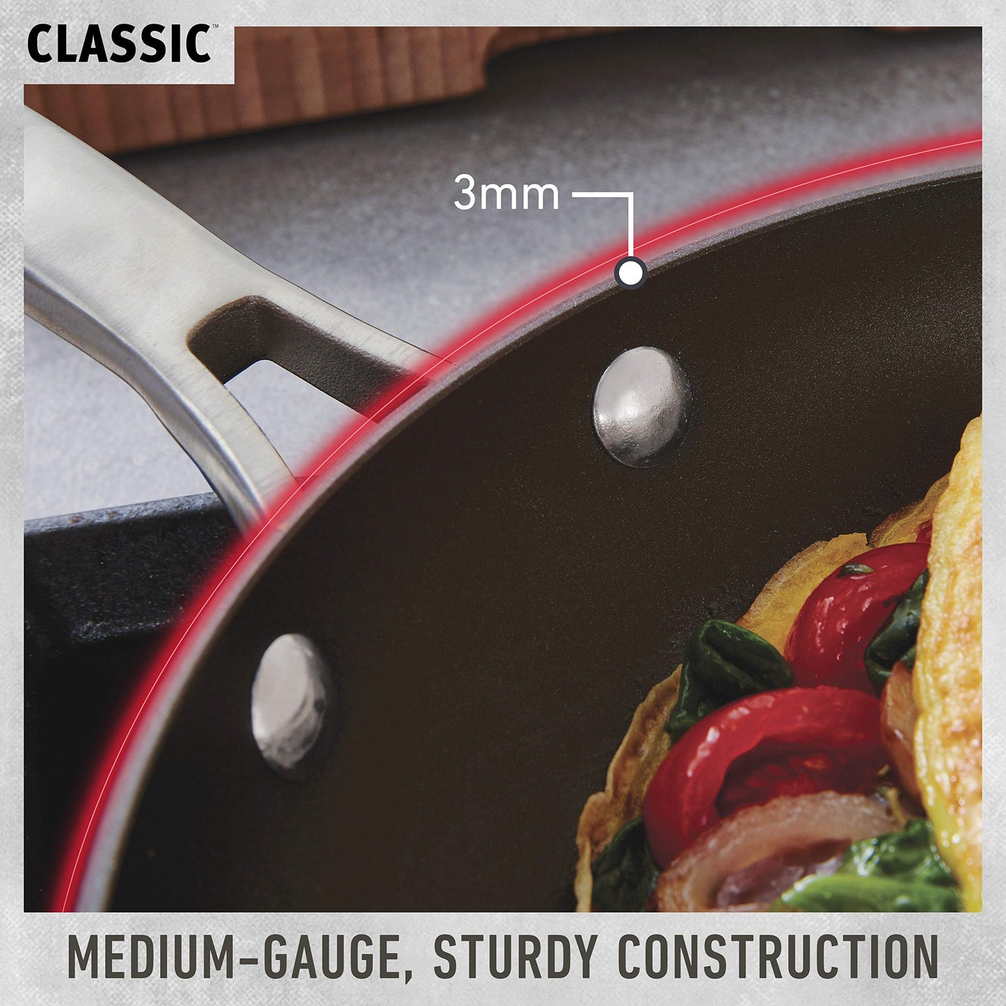 Calphalon 1934149 Classic Nonstick Omelet Fry Pan, 8", Grey