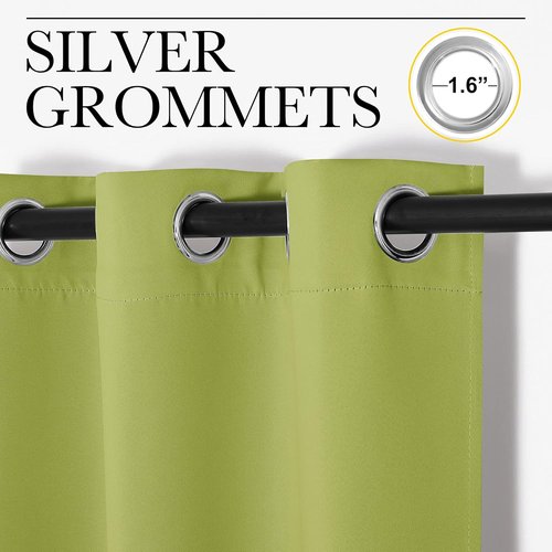 NICETOWN Blackout Curtains - Fresh Green Thermal Insulated Drapes | 78 Inches Long, 55 Inches Wide, 2 Panels