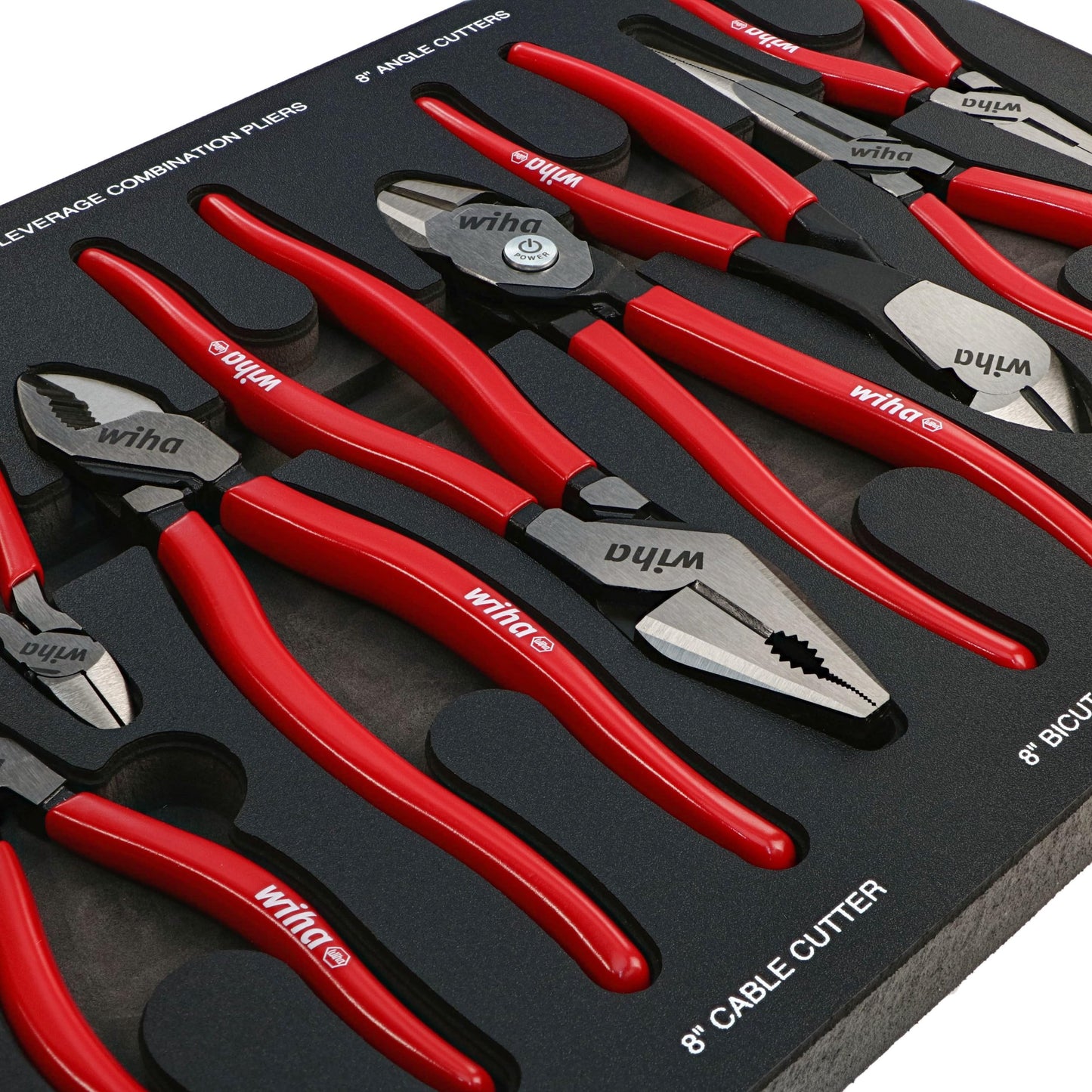 Wiha 34682 8 Piece Classic Grip Pliers and Cutters Tray Set