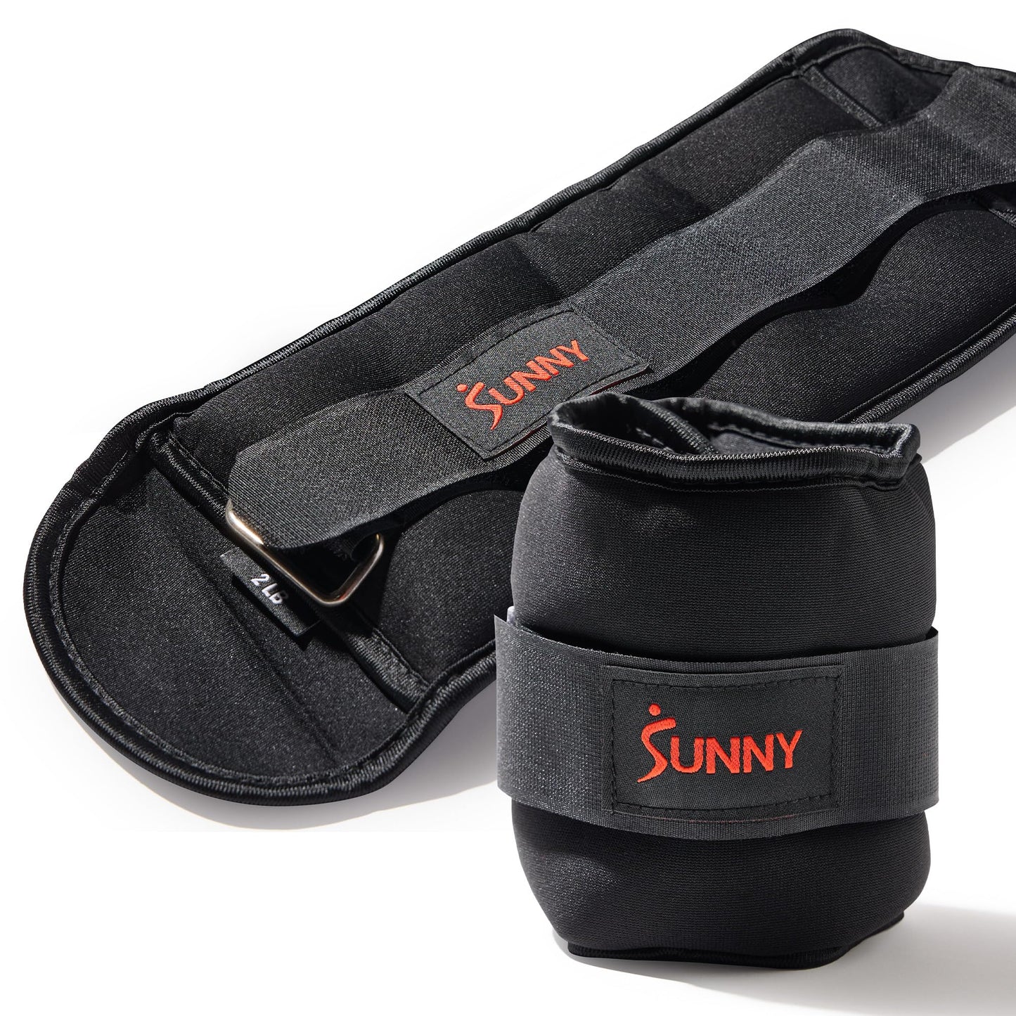 Sunny Health & Fitness Ankle Weights for Women, Men & Kids – Adjustable 1–5 lb Pair | Wrist, Arm & Leg Weights for Walking, Pilates, Yoga & Cardio