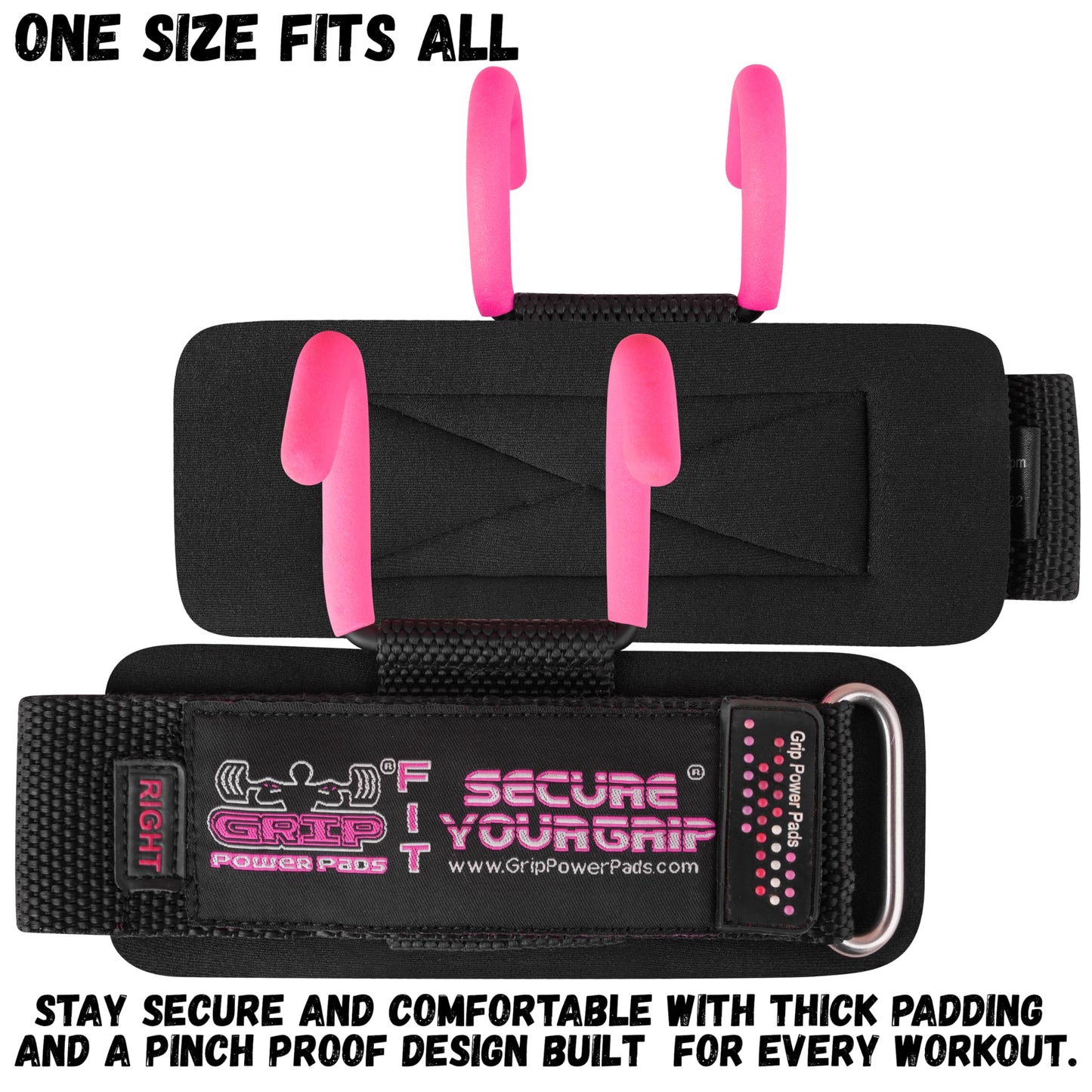 Weight Lifting Hooks with Wrist Wraps, Heavy-Duty Power Grips for Training, Deadlifts & Pull-Ups, Gym Strength Lifting Straps (Set of 2)