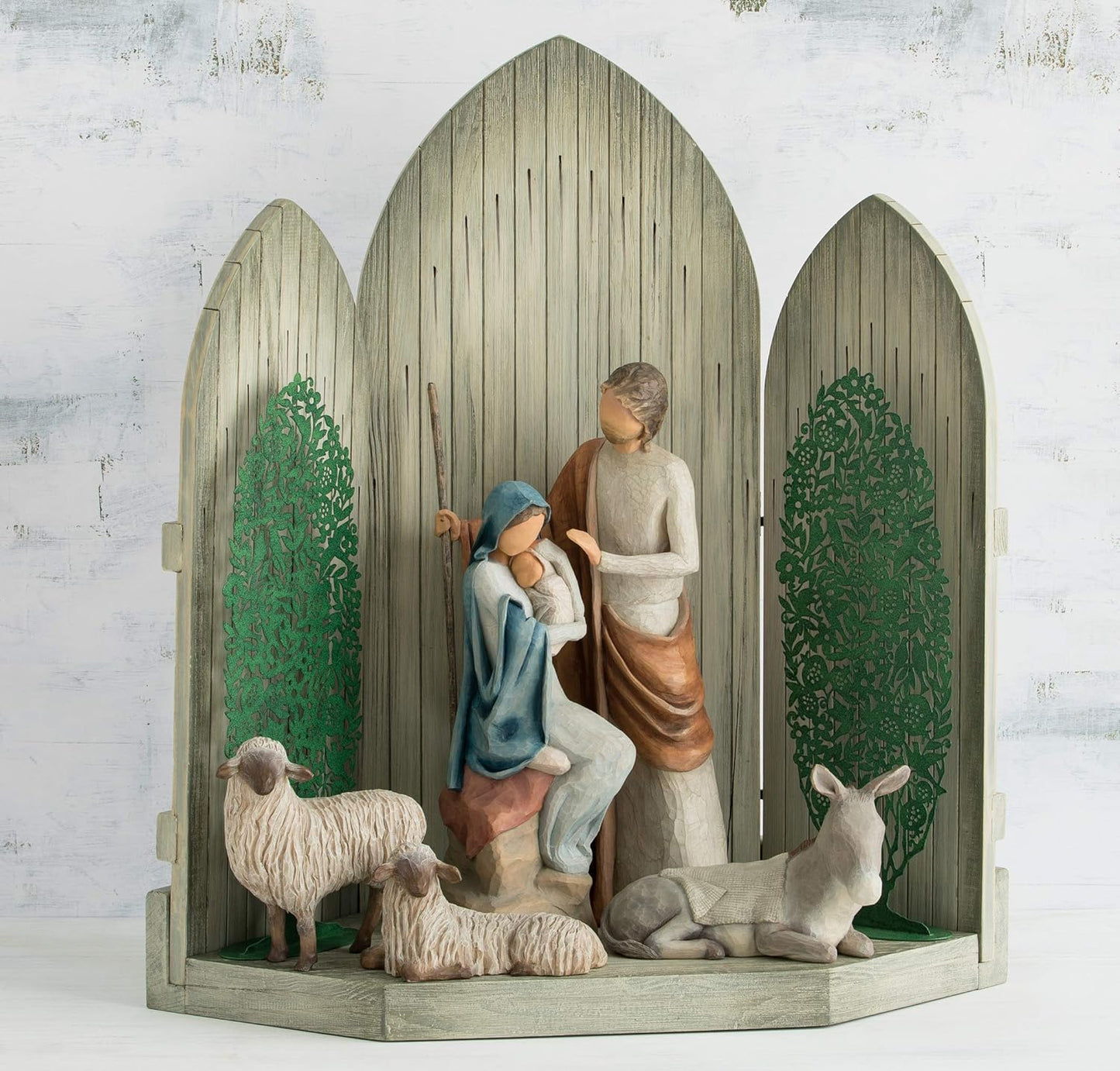 Willow Tree | Hand-Painted Nativity Backdrop - Sanctuary for The Christmas Story