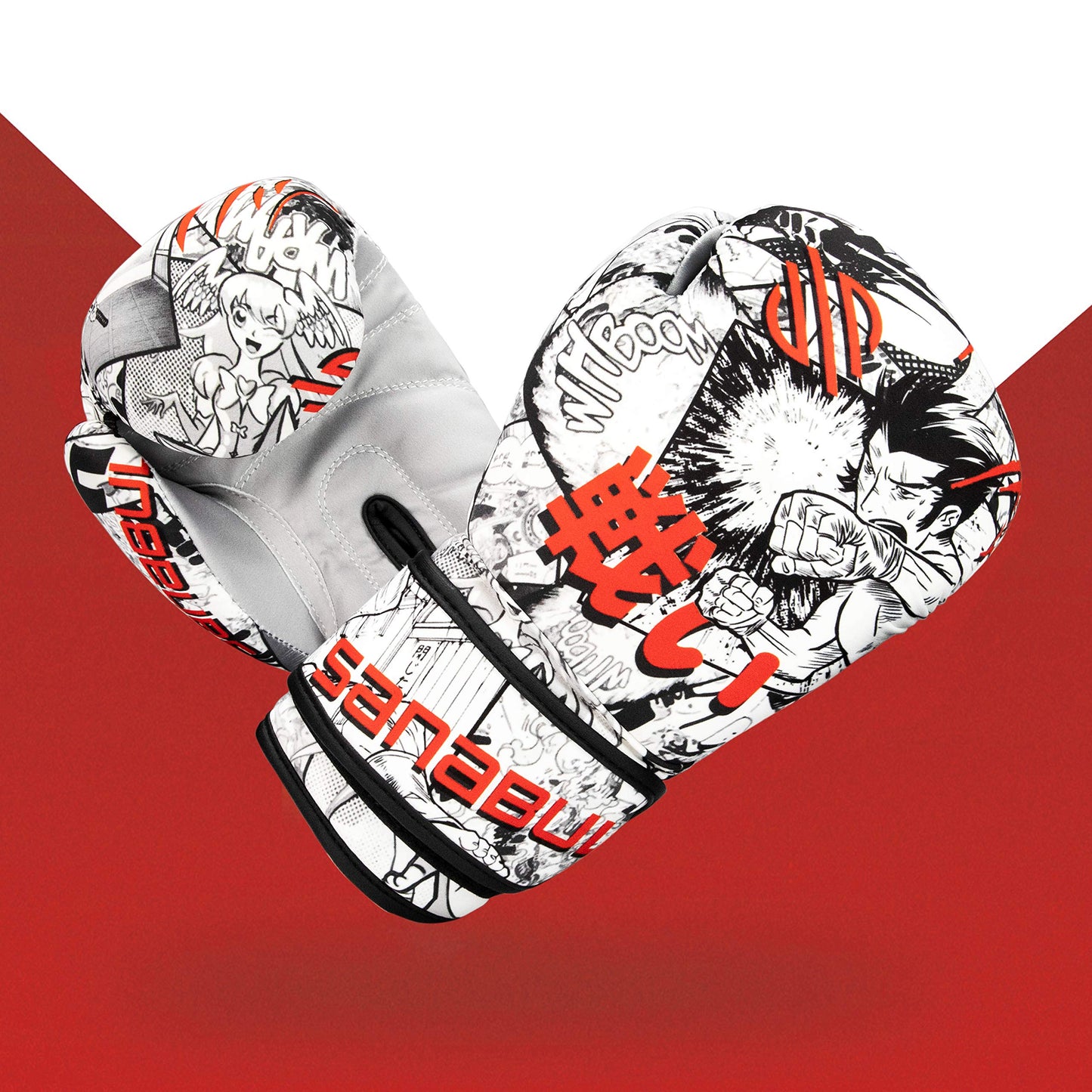 Sanabul Sticker Bomb Kids Boxing Gloves Children & Youth Boxing MMA and Kickboxing Gloves - Manga Action, 8 OZ