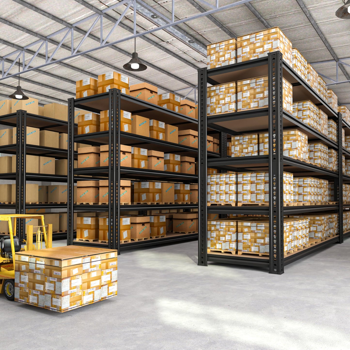 ROOMFAVE 60" W Garage Shelving 72" H Metal Shelving 3500LBS Storage Shelves Heavy Duty 5 Tier Adjustable Shelving Unit for Storage Rack Pantry Shelf Industrial Commercial,60" W x 18" D x 72" H