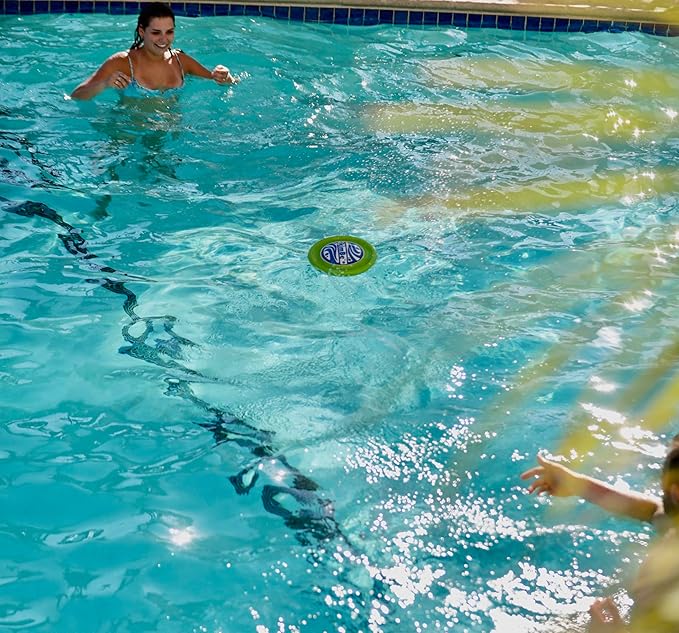 Disc - Water Disc Toy for Spring & Summer Fun - Skips, Slides, Jumps - Pools, Beaches & Backyards Fun for All Ages (Green)