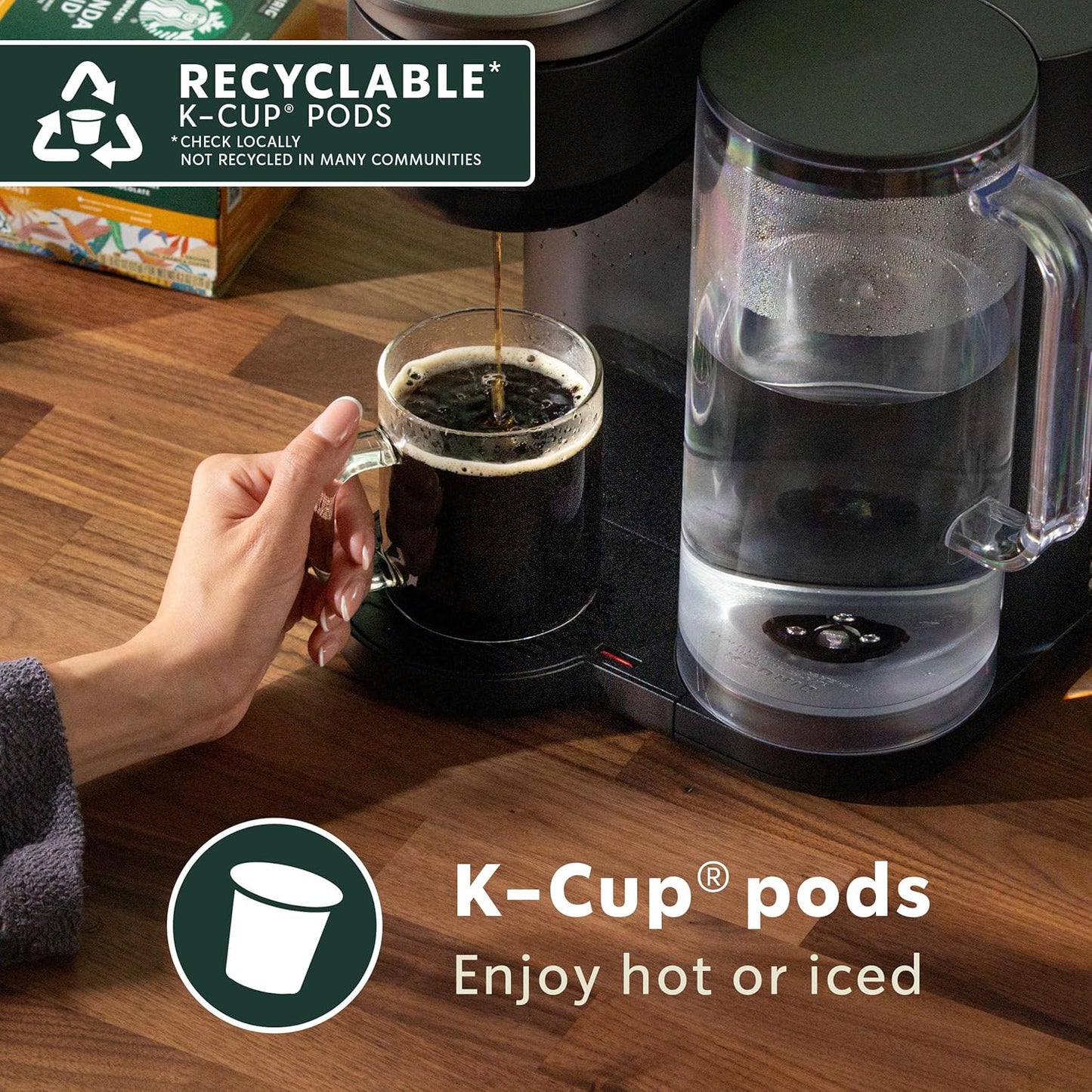 Starbucks K-Cup Coffee Pods - Medium Roast Breakfast Blend for Hot or Iced Coffee | 10 Pods
