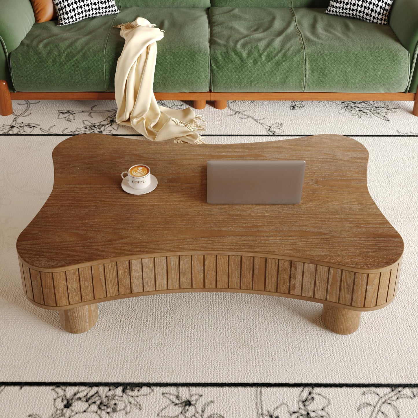 KEIKI 42" Lift Top Wood Coffee Table Endtable with Hidden Storage,Silent Lift,Hydraulic Curved Safety Corners for Living Room