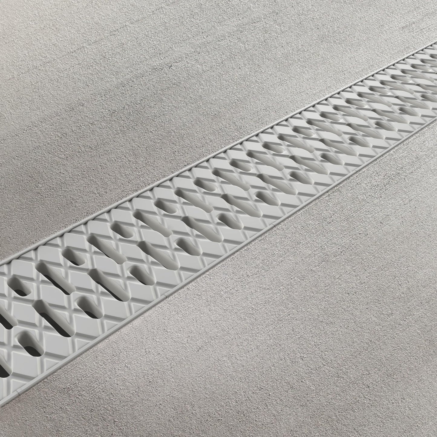 Vodaland - 4 Inch Trench Drain System with Grate - Ivory Color - Easy 2 Channel (5)