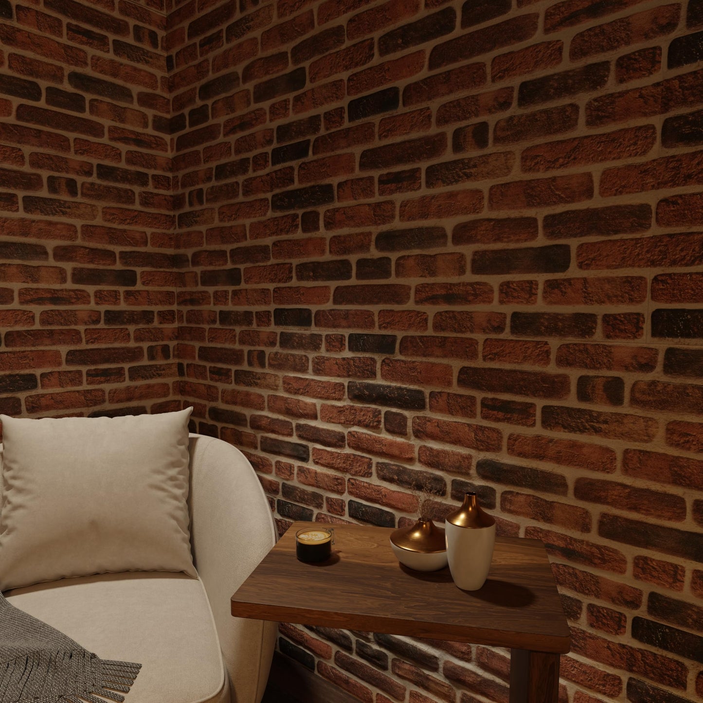 3D Faux Brick Wall Panels – Lightweight Styrofoam Cladding for Interior & Exterior Use | DIY Decorative Panels | 9 Pack (40"x20") | Ideal for Living Room, Kitchen, Outdoor Walls Babylon