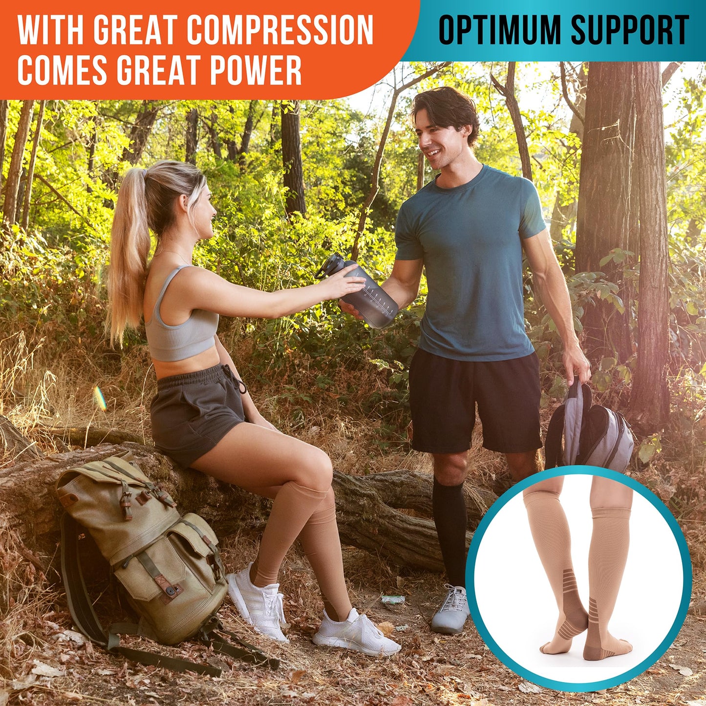 Compression Socks for Women & Men 20-30 mmHg – Circulation Support for Nurses, Travel, Flight, Running & Everyday Wear