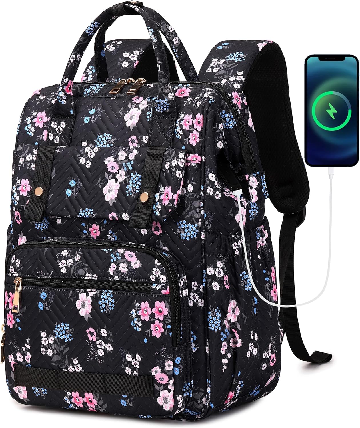 Backpack Commuter Daypack 15.6 Inch Hidds Laptop Purse for Women, Work Business College School Computer Bag Large Girls