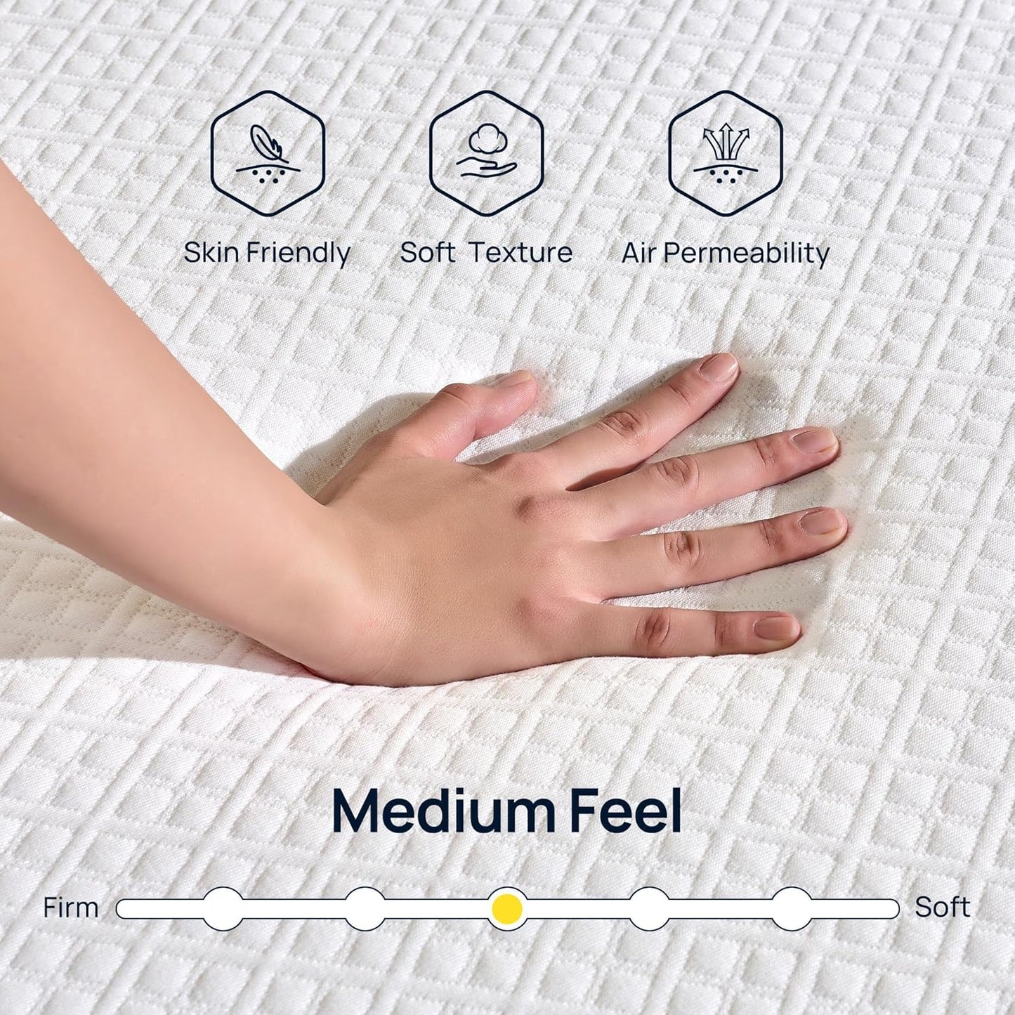 Rolanstar Twin Gel Memory Foam Mattress - Fiberglass Free, CertiPUR-US Certified, Cool Sleep & Comfort