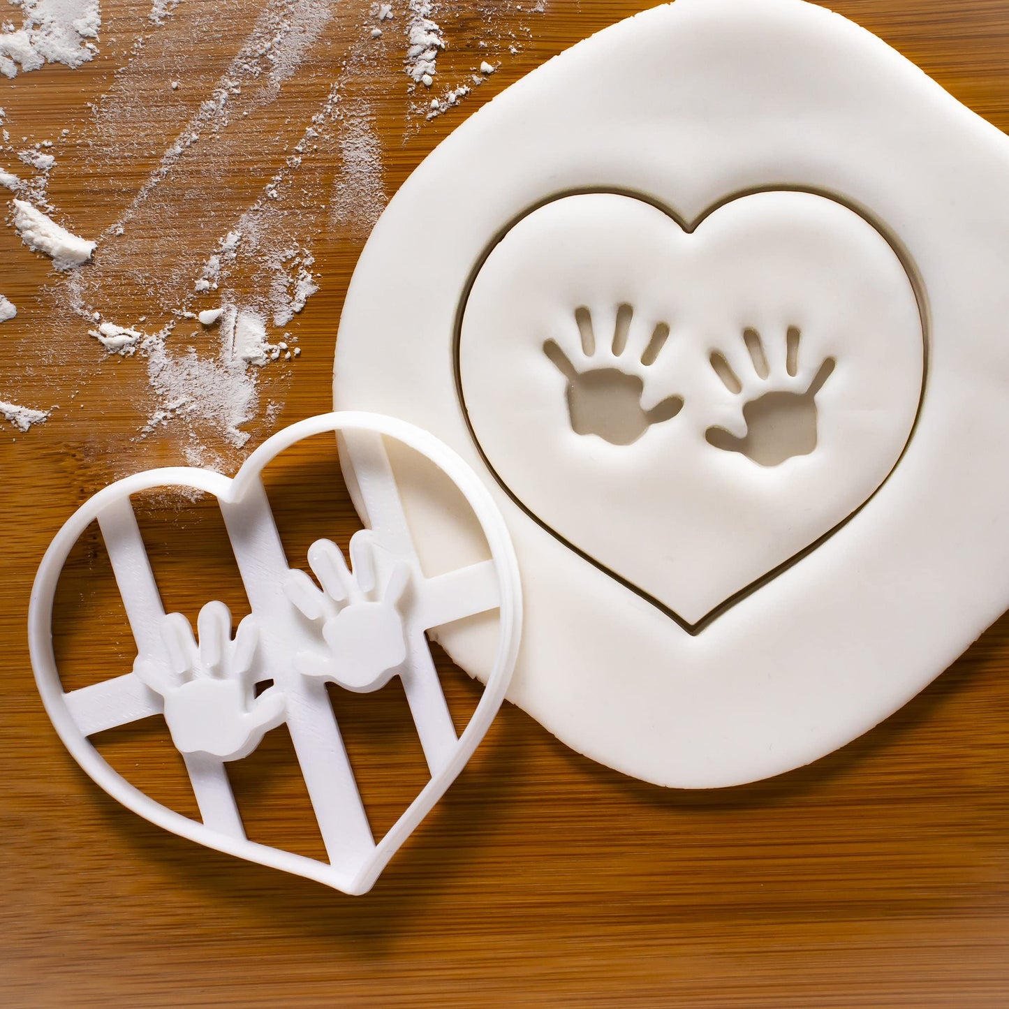 Set of 2 Baby Prints cookie cutters (Designs: Hand Prints and Footprints), 2 pieces - Bakerlogy