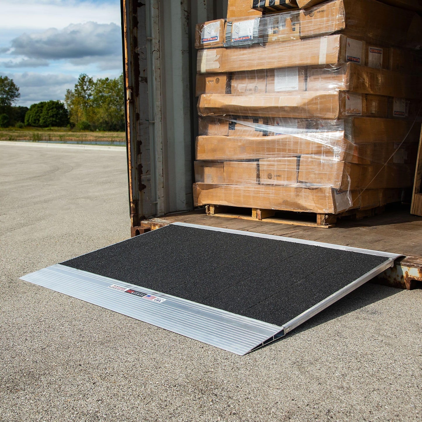 48" x 36" Shipping Container Ramp for 4.5" to 8" Lip, 8,000 lb Capacity, HD Ramps