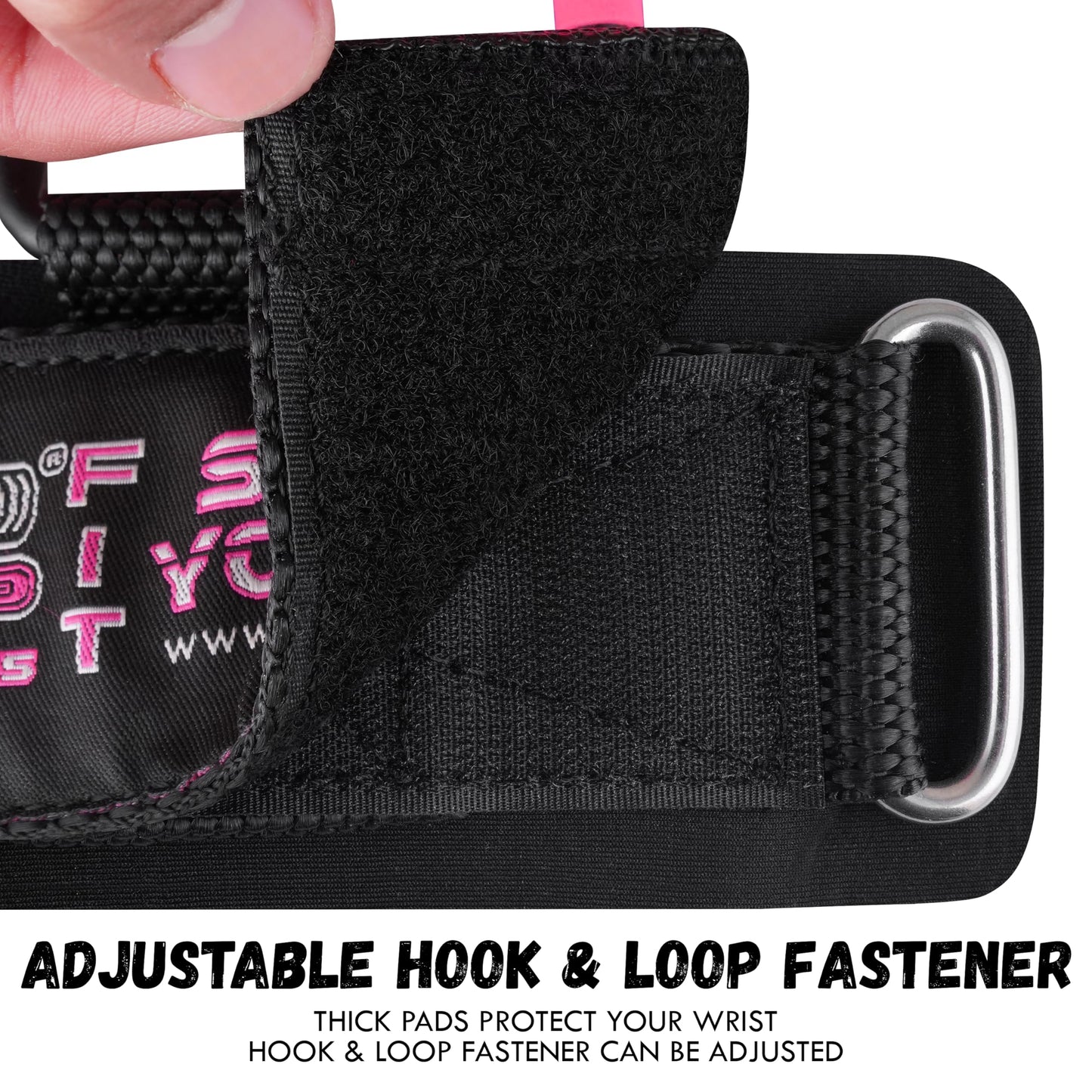 Weight Lifting Hooks with Wrist Wraps, Heavy-Duty Power Grips for Training, Deadlifts & Pull-Ups, Gym Strength Lifting Straps (Set of 2)