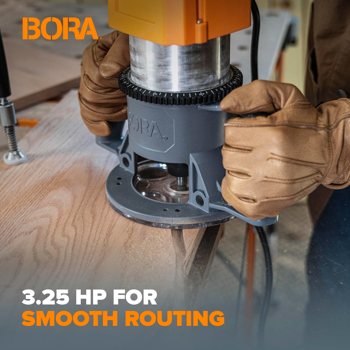 BORA 3.25HP Soft-Start Variable Speed Fixed Base Router Motor 10,000-22,000 RPM - PM-6250