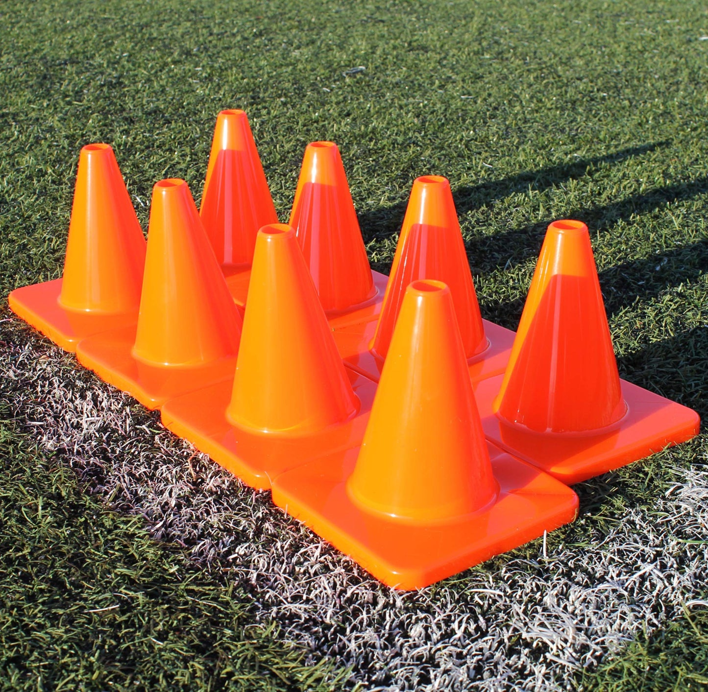 LVL10 Pro Training Cones - 6" Soccer Training Cones for Sports - for Basketball, Football, Basketball and Agility Drills - Soccer Field Markers that Won't Crack, Slide or Fly