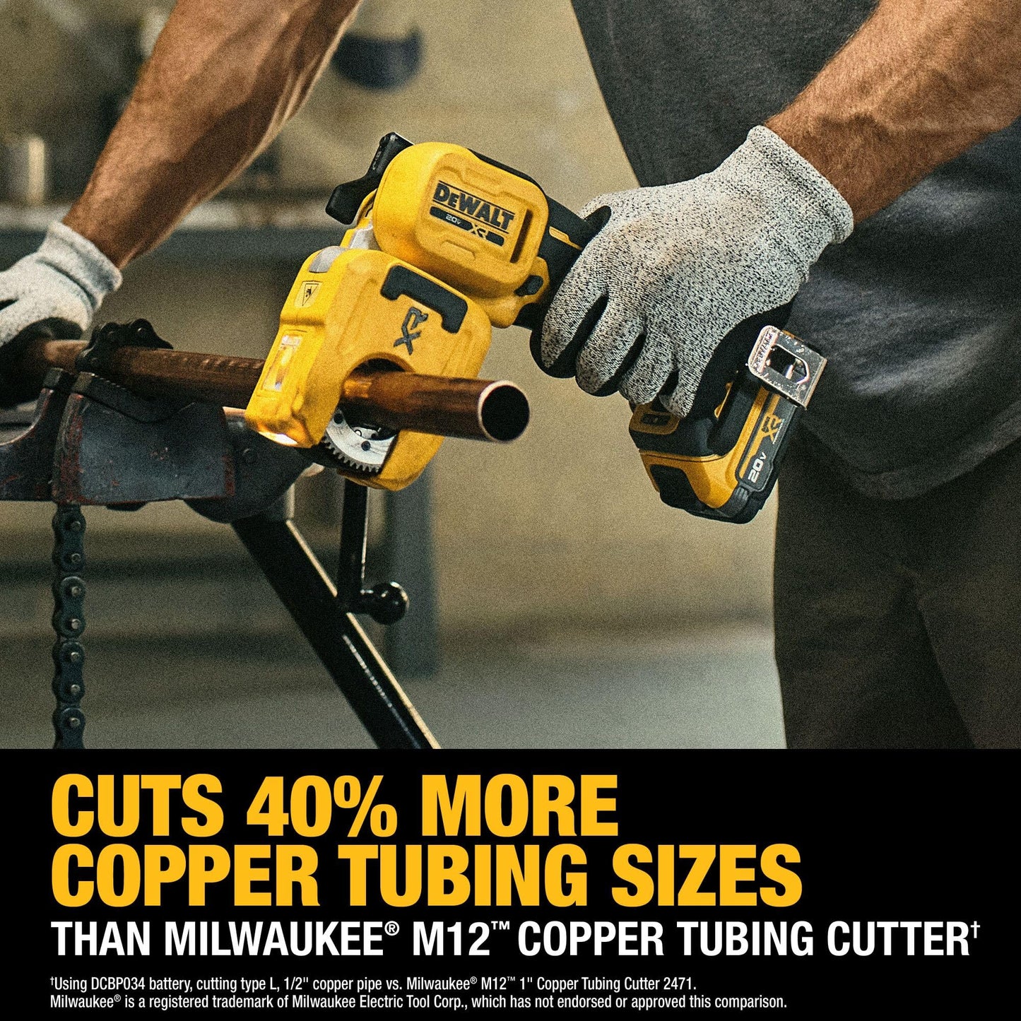 DEWALT 20V MAX XR 1-1/4 in. Copper Tubing Cutter Kit (DCE154E1)