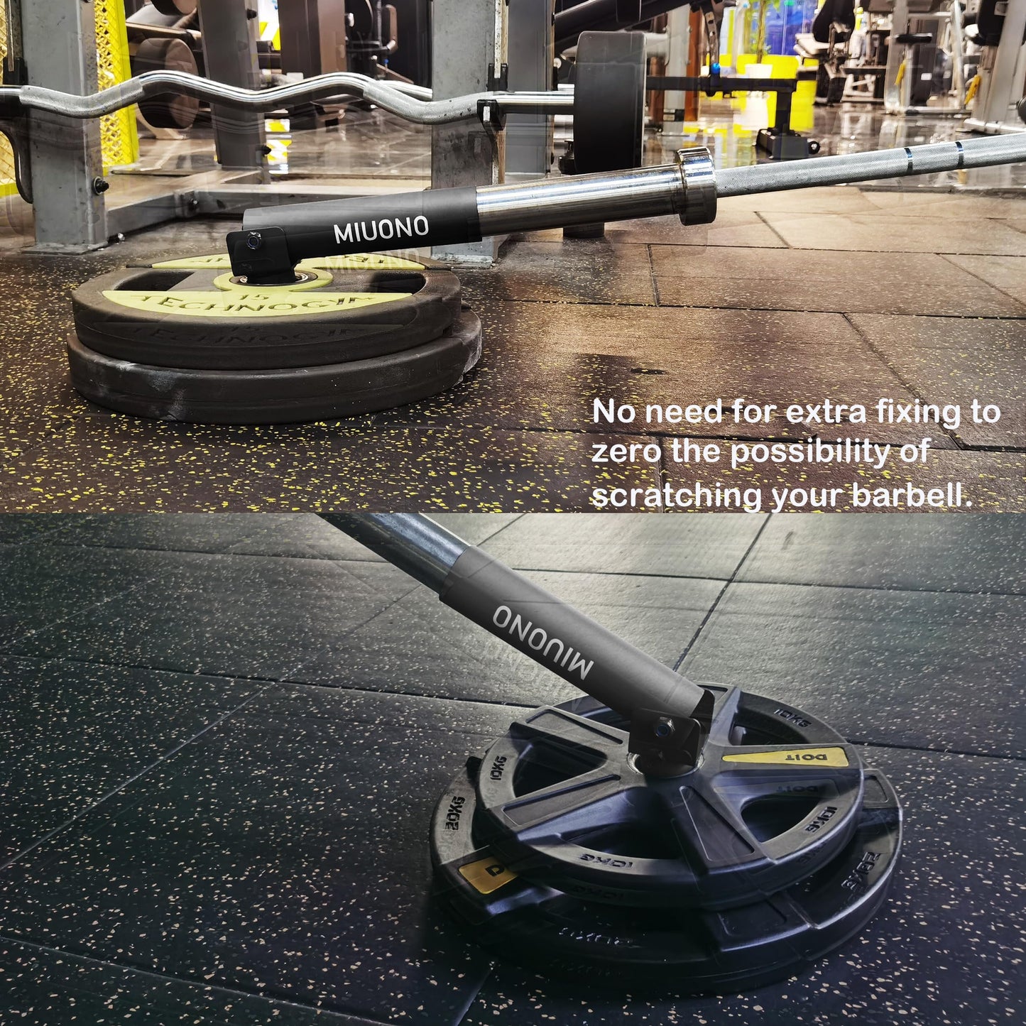 MIUONO Landmine Attachment for Barbell, T Bar Row Attachment Fit for 2" Olympic Bar, Full 360° Swivel for Back or Full-Body Workout Home Gym Equipment