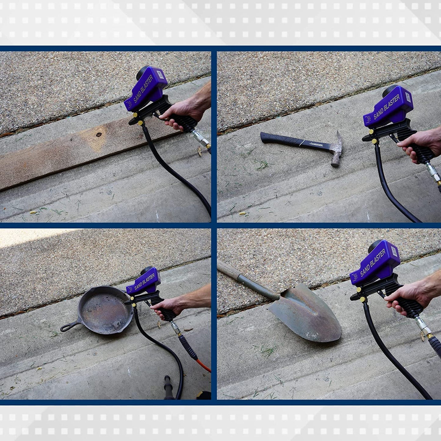 LE LEMATEC Premium Sand Blaster Gun Kit, Air Compressor Oil Water Separator, and Air Pressure Regulator