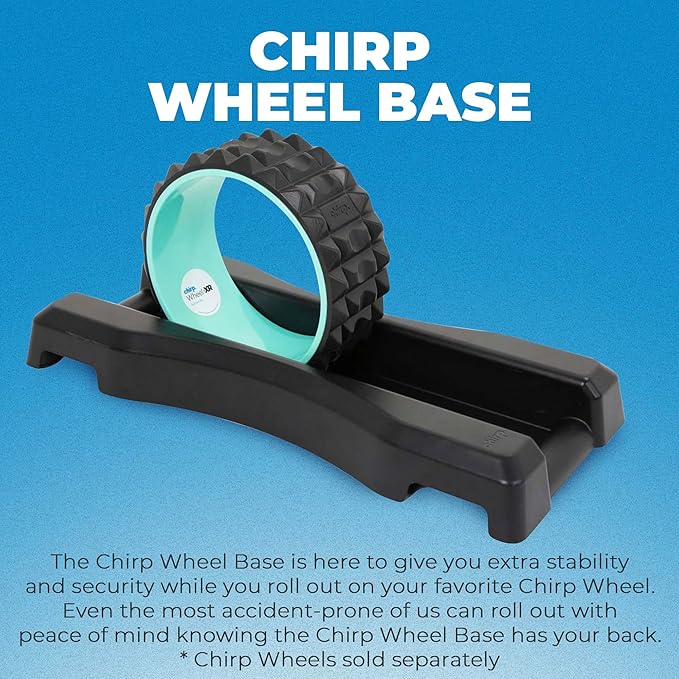 Chirp Wheel Foam Roller 3-Pack with Base ??Back Pain Relief & Massage Roller Bundle, High Density Foam Rollers for Physical Therapy, Exercise & Relaxation ??Mint ??Compatible Base Included
