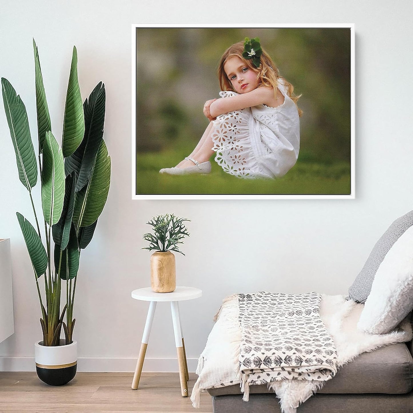 P&L ART Personalized Custom Canvas Prints - Transform Your Photos into Stunning Wall Art | 18x24" White