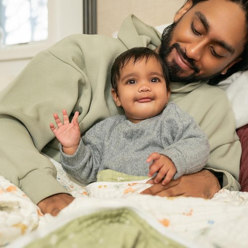 Aden + Anais Essentials Dream Blanket - Lightweight Muslin Baby Blanket for Nursery & Crib - Sage Woodland